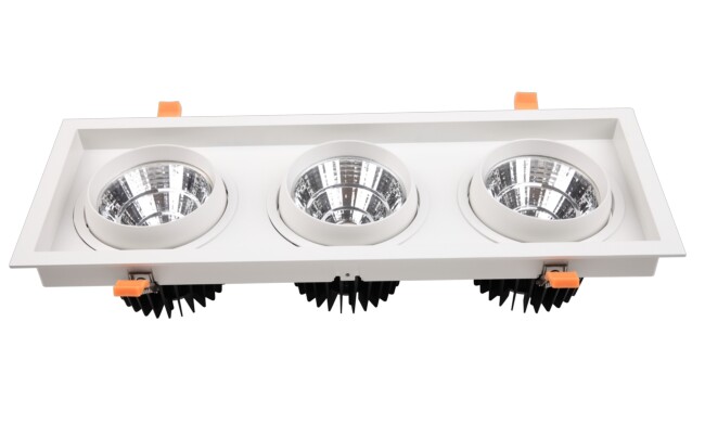 G15系列 3x25W 三頭COB格柵射燈 開孔尺寸155x455mm G15系列 3x25W 三頭COB格柵射燈 開孔尺寸155x455mm